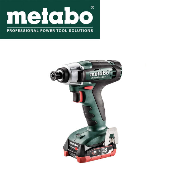 Aku udarni odvijač Metabo ASC 55 60111480 PowerMaxx SSD 12V 115Nm 12 sa 2 baterije 4.0Ah i punjačem u koferu