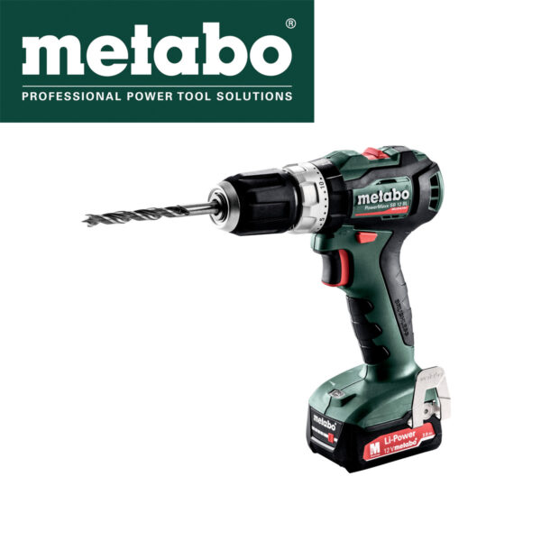 Aku udarna bušilica Metabo SB 12 60107750 12V sa dvije 2Ah baterije i punjačem u koferu