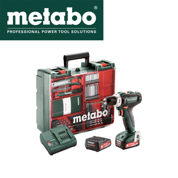 Aku bušilica - odvijač Metabo BS 12 60103687 12V sa priborom dvije 2Ah baterije i punjačem u koferu