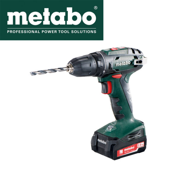 Aku bušilica - odvijač Metabo BS 14.4 602206530 14.4V sa dvije 2Ah baterije i punjačem u koferu