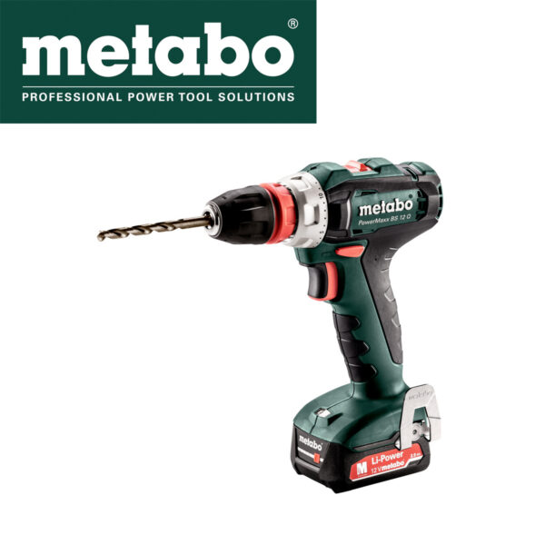 Aku bušilica - odvijač Metabo PowerMaxx BS 12 Q 601037500 12V sa dvije 2Ah baterije i punjačem u koferu