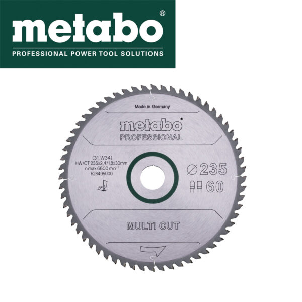 Rezna ploča - list kružne pile za cirkulare Metabo 628495000 235x2.4mm