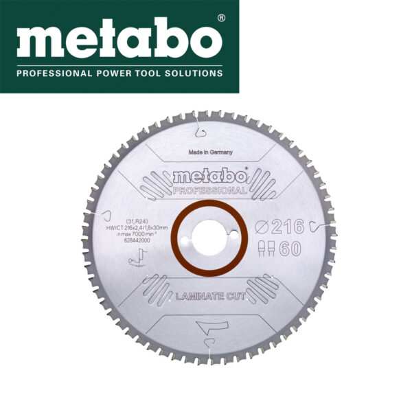 Rezne ploče - listovi kružne pile za cirkulare za laminat Metabo 628442000 216x2.4mm