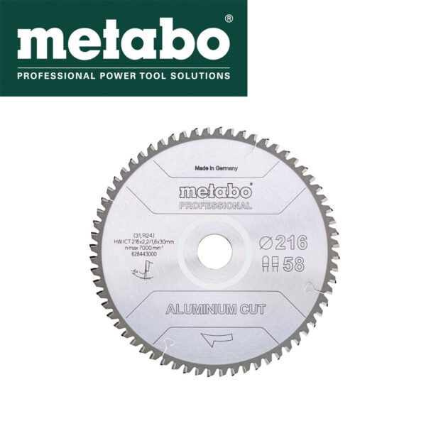 Rezna ploča - list kružne pile za cirkulare za aluminijum Metabo 628443000 216mm