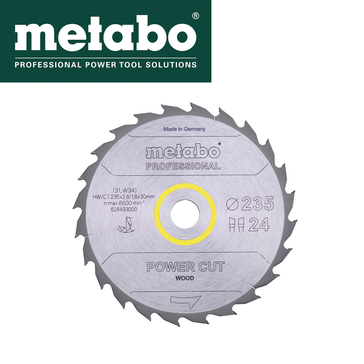 List kružne pile 235×2,6 1,8×30 Z=24 Metabo 628493000 Rezne ploče - listovi kružne pile za cirkulare Metabo 628493000 235mm