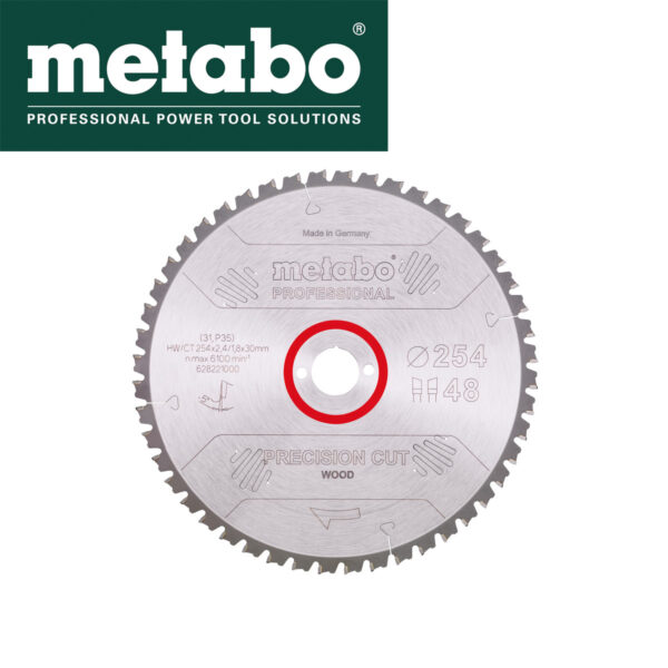 Rezna ploča - list kružne pile za cirkulare za drvo Metabo 628221000 254x30mm 48 zuba