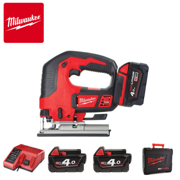 Aku ubodna pila Milwaukee M18 BJS-402C 4933451389 18V sa 2 baterije 4.0Ah i punjačem u koferu