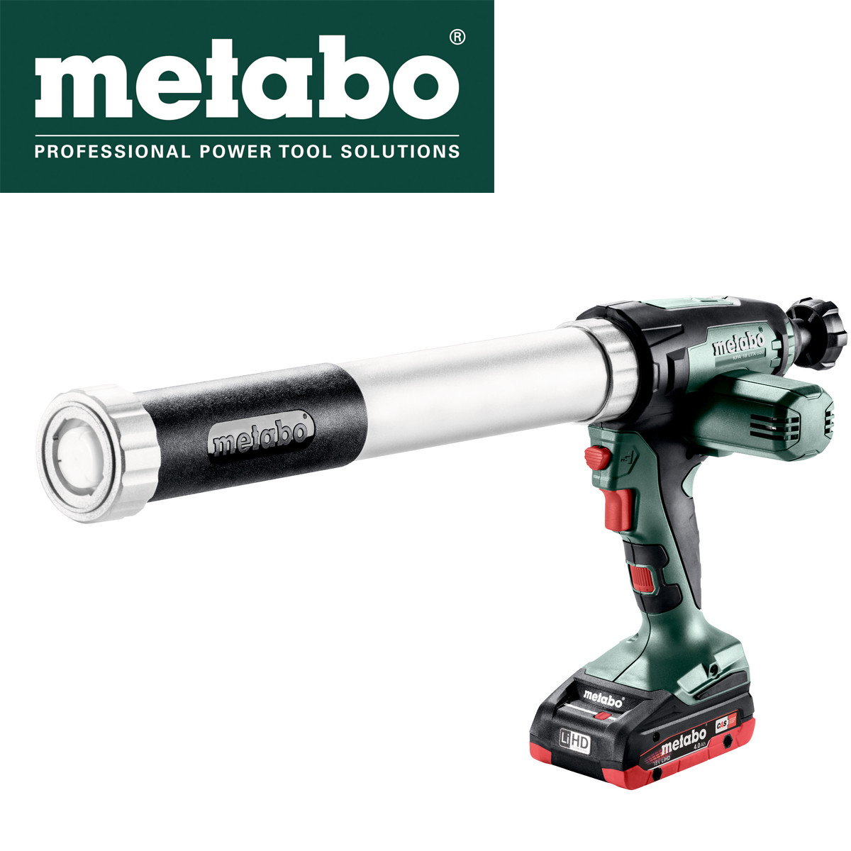 AKU Pištolj za silikonske kartuše - patrone i vrećice 1xAKU (4,0 Ah LiHD) ASC 55 KPA 18 LTX 600 Metabo 60120780 Aku pištolji za brtvljenje - silikon Metabo KPA 18 LTX 600 60120780 18V sa 4Ah baterijom i punjačem