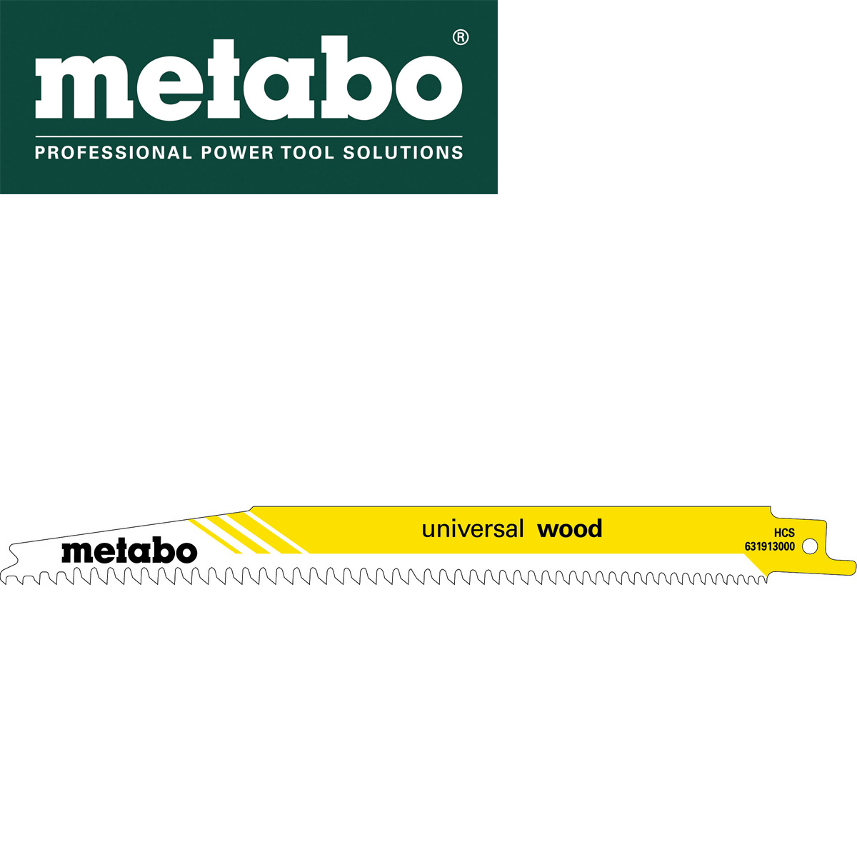 Ubodne pilice za drvo 200 - 1,25mm - 2 kom Metabo 631910000 List pile za recipročne pile - lisičiji rep za drvo Metabo 631910000 200x1.25mm 2kom.