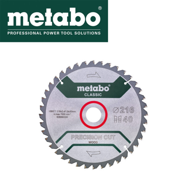 Rezna ploča - list kružne pile za cirkulare Metabo 628060000 216x2.4mm