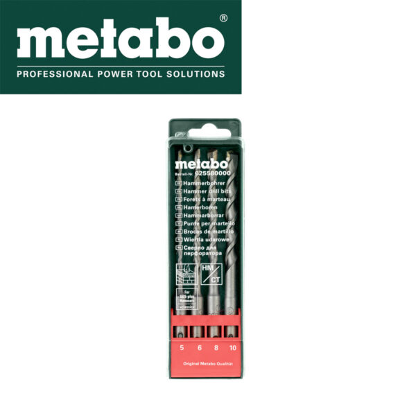 Set burgija-borera za bušilice Metabo 625580000 SDS-plus 5-10mm 4-dijelni u PVC kutiji