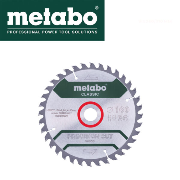 Rezna ploča - list kružne pile za cirkulare Metabo 628278000 160x2.2mm