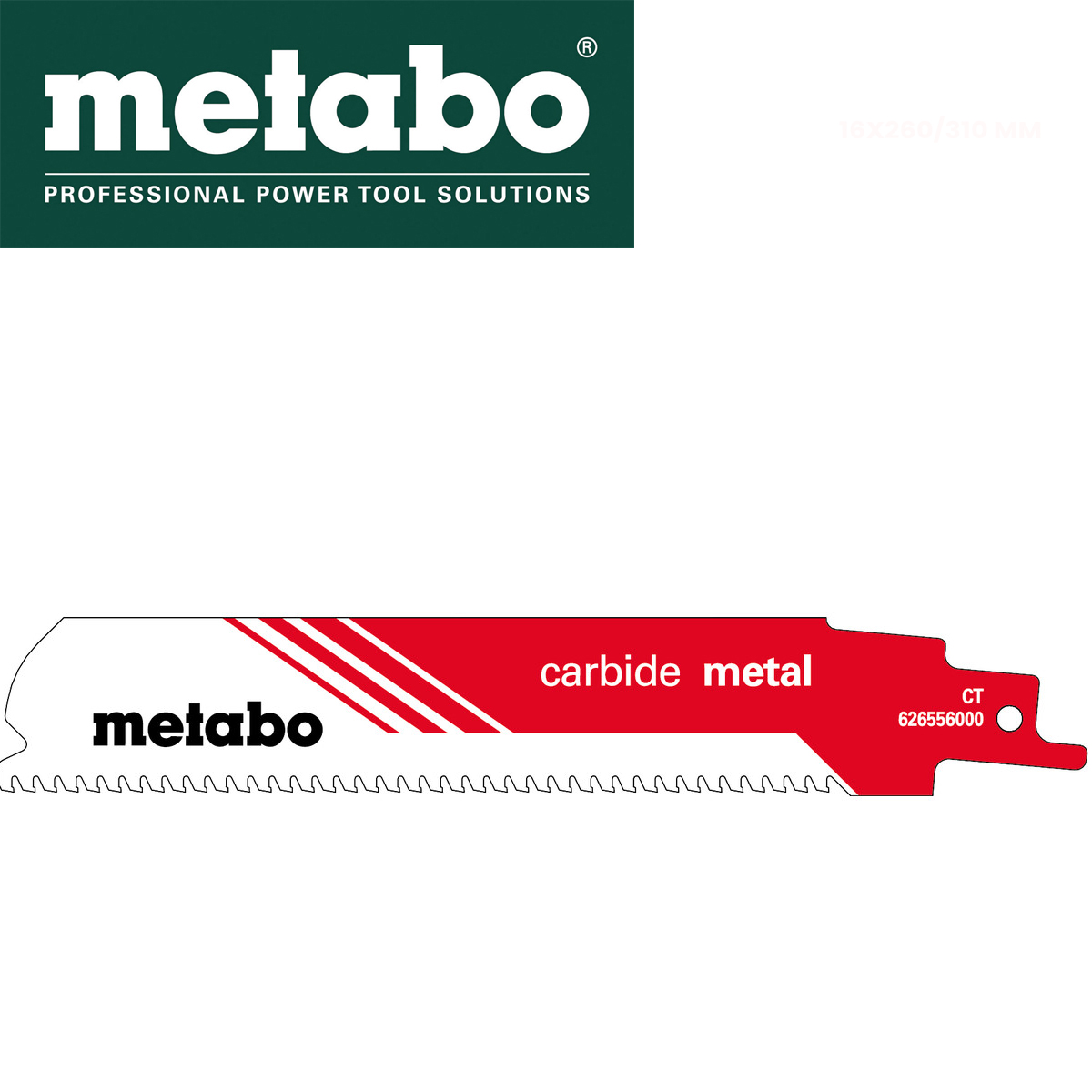 List sabljaste pile karbid metal 150 - 1,25 - 3mm - 1kom – Metabo - 626556 List pile za recipročne pile - lisičiji rep za metal Metabo 626556000 150-1.25-3mm