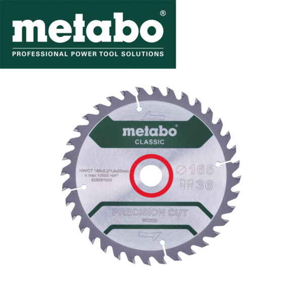 Rezna ploča - list kružne pile za cirkulare Metabo 628281000 165x2.2mm