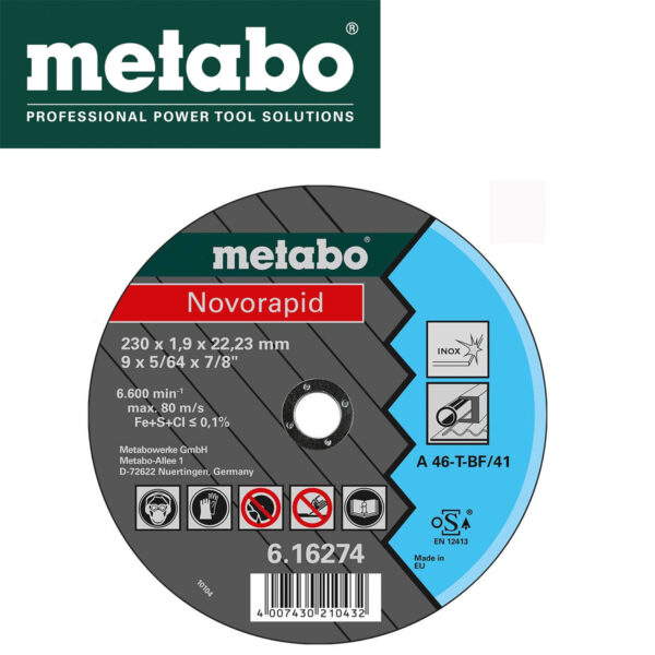 Rezna ploča za brusilice - Inox Metabo 616273000 180x1.5x22.2mm