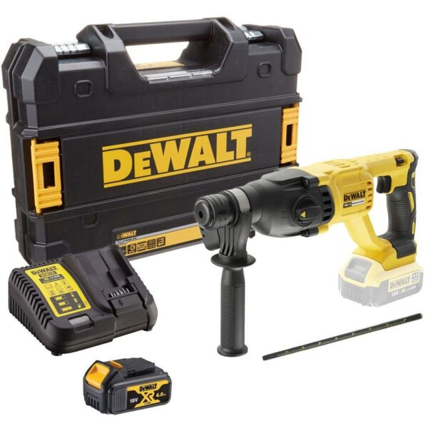 Aku udarna bušilica DeWalt DCH133M1 SDS-Plus 18V XR sa 4Ah baterijom i punjačem u TSTAK koferu