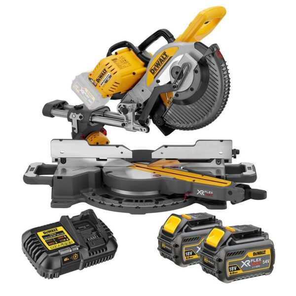 Aku potezno-nagibna pila - štucer DeWalt DCS727T2 FlexVolt 54V XR 250mm sa dvije 6Ah baterije i punjačem