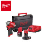 Aku udarni odvijač Milwaukee M12 FIW38-422X 4933464613 sa dvije baterije i punjačem u koferu 12V 339Nm