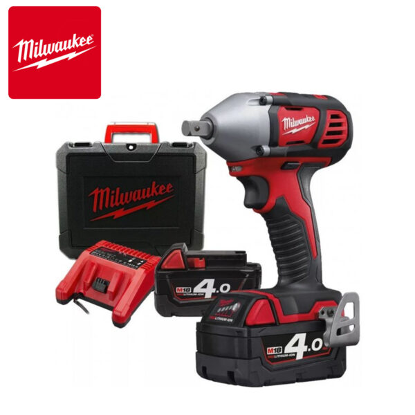 Aku udarni odvijač Milwaukee M18 BIW12-402C 4933443607 sa dvije 4Ah baterije i punjačem u koferu 18V 240Nm