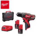 Aku bušilica-odvijač Milwaukee M12 BDD-202X 4933446040 12V 30Nm sa dvije 2Ah baterije i punjačem u koferu