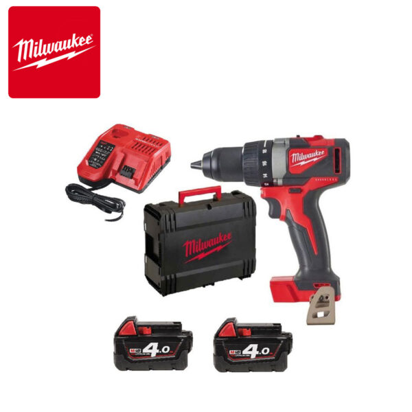 Aku bušilica-odvijač Milwaukee M18 BLDD2-402X 4933464559 bez četkica sa dvije 4Ah baterije i punjačem u koferu 18V 82Nm