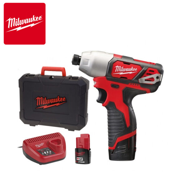 Aku udarni odvijač Milwaukee M12 BID-202C 4933441960 12V 112Nm sa dvije 2Ah baterije i punjačem u koferu