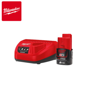 Set baterija za aku uređaje 2.0Ah sa punjačem C12 C Milwaukee M12 NRG-201 4933451900