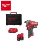 Aku udarni odvijač Milwaukee M12 FQID-202X 4933464973 sa dvije 2Ah baterije i punjačem u koferu 12V 50Nm