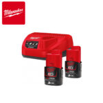 Dvije baterije za aku uređaje 3.0Ah sa punjačem C12 C Milwaukee M12 NRG-302 4933451902
