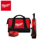 Aku ugaoni-kutni odvijač - račna Milwaukee M12 IR-201B 4933441720 3/8 sa baterijom i punjačem u torbi 3/8'' 12V 47Nm