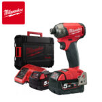 Aku udarni odvijač Milwaukee M18 FQID-502X 4933451790 sa dvije 5Ah baterije i punjačem u HD koferu 1/4'' 18V 50Nm