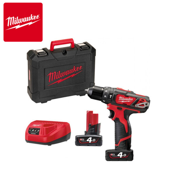 Aku udarna bušilica Milwaukee M12 BPD-402C 4933441935 12V 30Nm sa dvije 4Ah baterije i punjačem u koferu