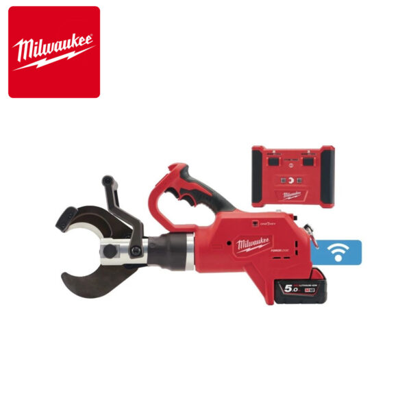 Aku škare-makaze za kablove na daljinsko upravljanje Milwaukee M18 HCC75R-502C 4933459271 sa dvije 5Ah baterije i punjačem u koferu