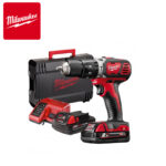 Aku udarna bušilica Milwaukee M18 BPD-202X 4933446189 sa dvije 2Ah baterije i punjačem u HD koferu 18V 50Nm