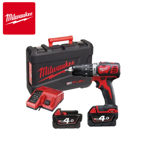 Aku udarna bušilica Milwaukee M18 BPD-402C 4933443520 sa dvije 4Ah baterije i punjačem u koferu 18V 60Nm