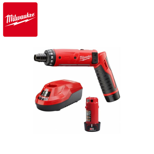 Aku odvijač - zavrtač Milwaukee M4 D-202B 4933440475 sa dvije 2Ah baterije i punjačem 4V 5Nm