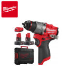 Aku bušilica-odvijač Milwaukee M12 FDD2-402X 4933479874 12V 45Nm sa dvije 4Ah baterije i punjačem u koferu