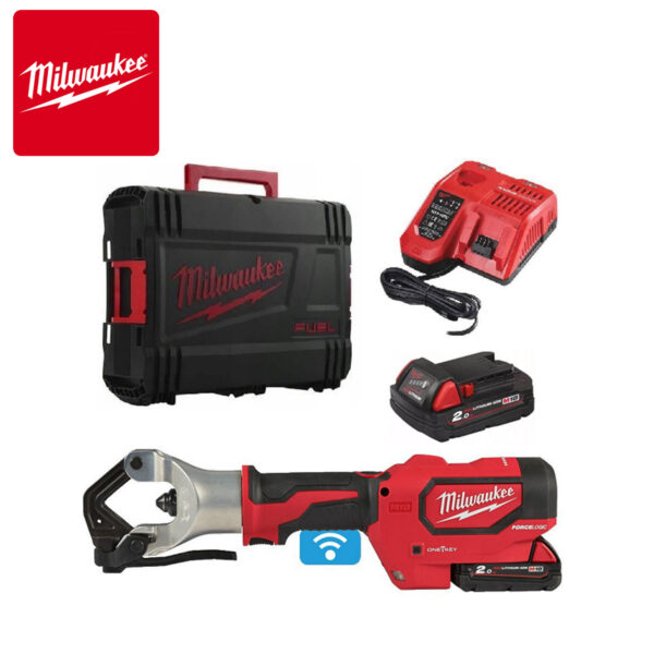 Aku mašina za presovanje - presa Milwaukee M18 HDCT-202C sa dvije 2Ah baterije i punjačem u koferu 4933471950