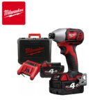 Aku udarni odvijač Milwaukee M18 BID-402C 4933443580 sa dvije 4Ah baterije i punjačem u koferu 18V 180Nm