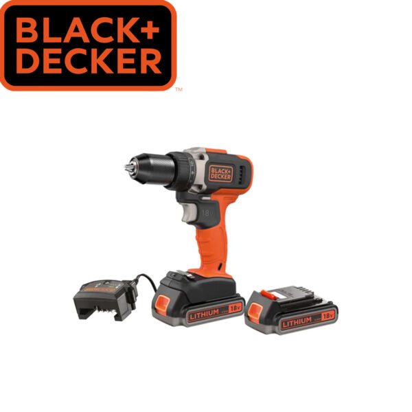 Aku bušilica - odvijač Black+Decker BCD002ME2K 18V sa dvije 2.5Ah baterije i punjačem