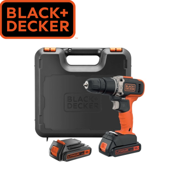 Aku bušilica odvijač sa 2 brzine sa dvije baterije od 1.5 Ah i punjačem Black+Decker BCD003C2K