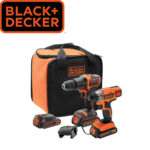 Aku set - udarna bušilica i udarni odvijač Black+Decker BCK21S2S 18V sa dvije 1.5Ah baterije i punjačem u torbi