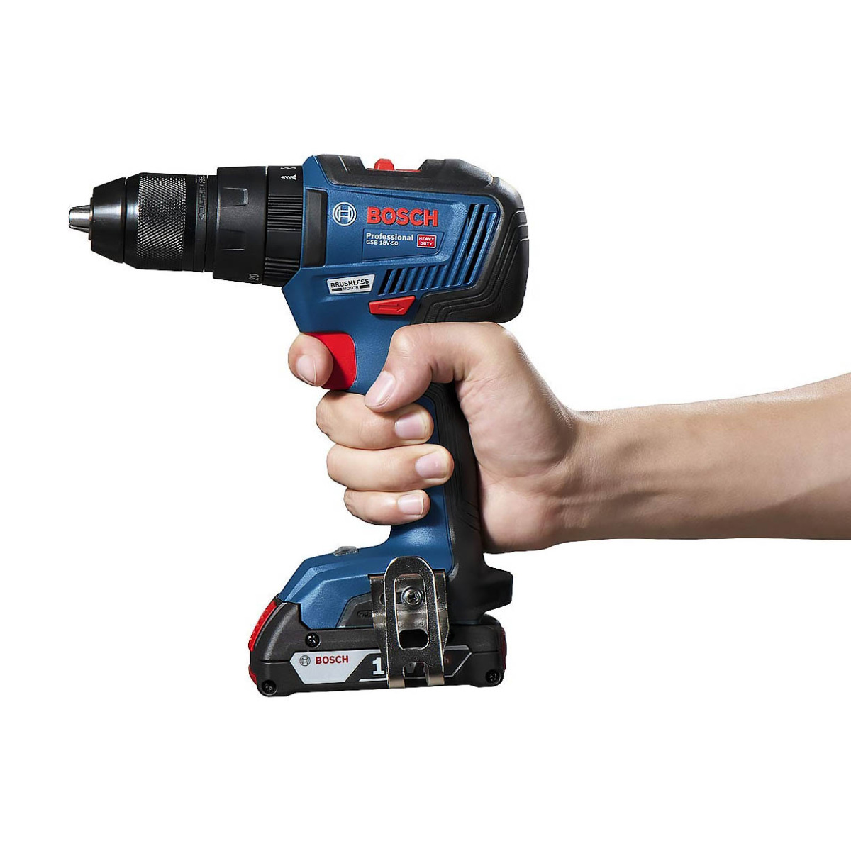 Aku udarna bušilica Bosch GSB 18V-50 06019H5100 50Nm u koferu sa 2 baterije 2.0Ah i punjačem