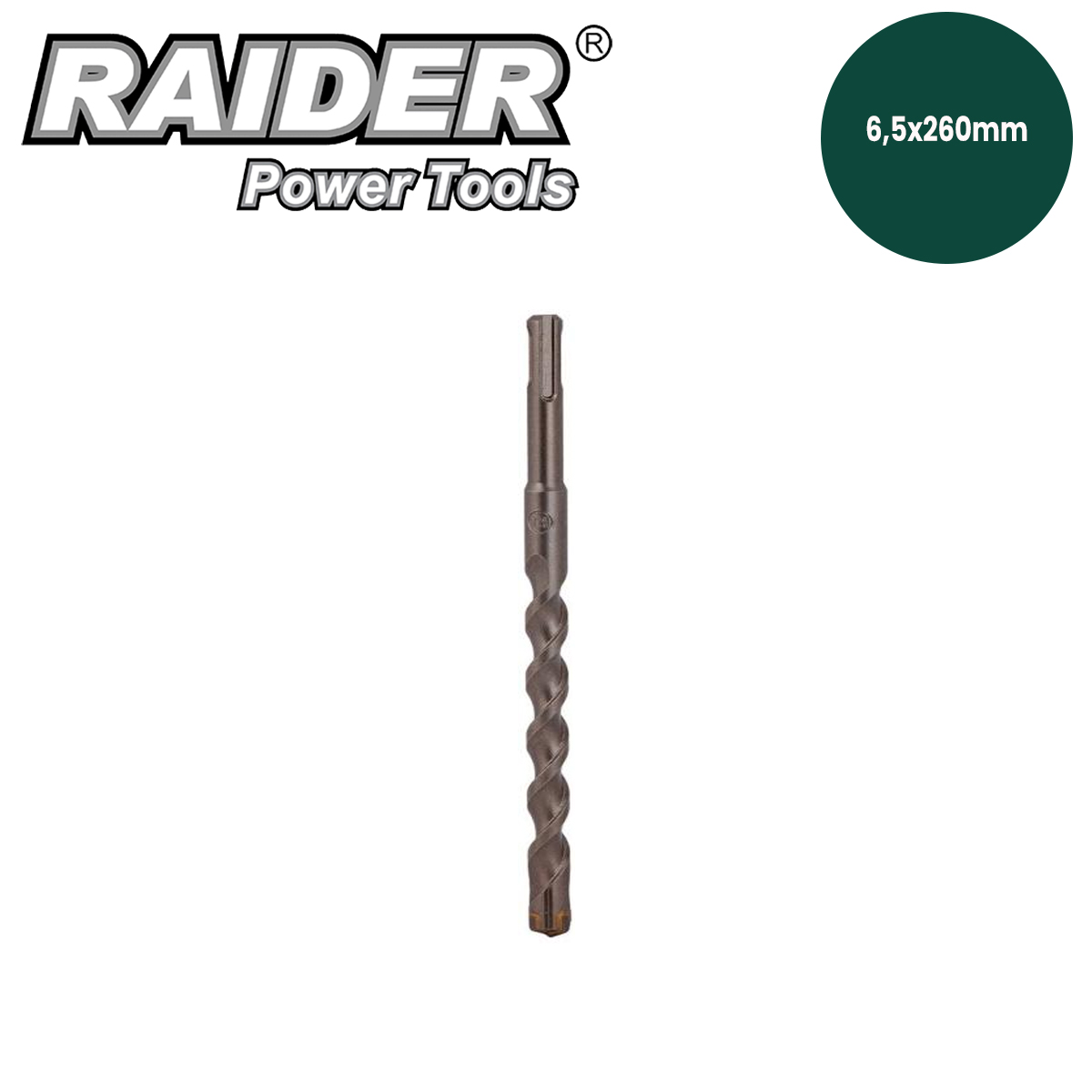 Burgija - svrdlo za beton krstasta glava 6,5x260mm Raider 153659 Burgija-borer za bušilice za beton Raider 153659 SDS Plus 6.5x150x260mm