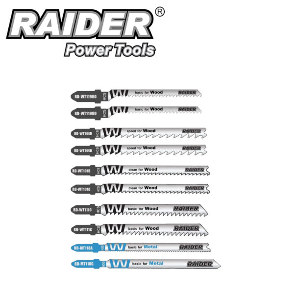 Set listova pile za ubodne pile Raider 155414 10kom