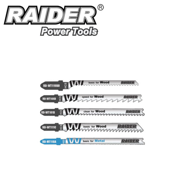 Set listova pila za ubodne pile Raider 155413 5kom
