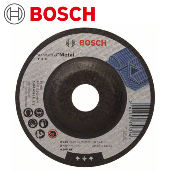 Brusna ploča za metal za brusilice Bosch 2608603181 2608600218 115x6mm