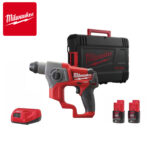 Aku udarna bušilica Milwaukee M12 CH-202X 4933446046 sa dvije 2Ah baterije i punjačem u HD koferu SDS-Plus 12V
