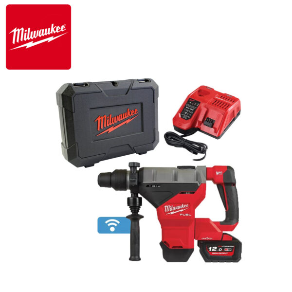 Aku udarna bušilica Milwaukee M18 FHM-121C 4933464894 SDS-Max za bušenje i razbijanje sa 12Ah baterijom i punjačem u koferu 18V
