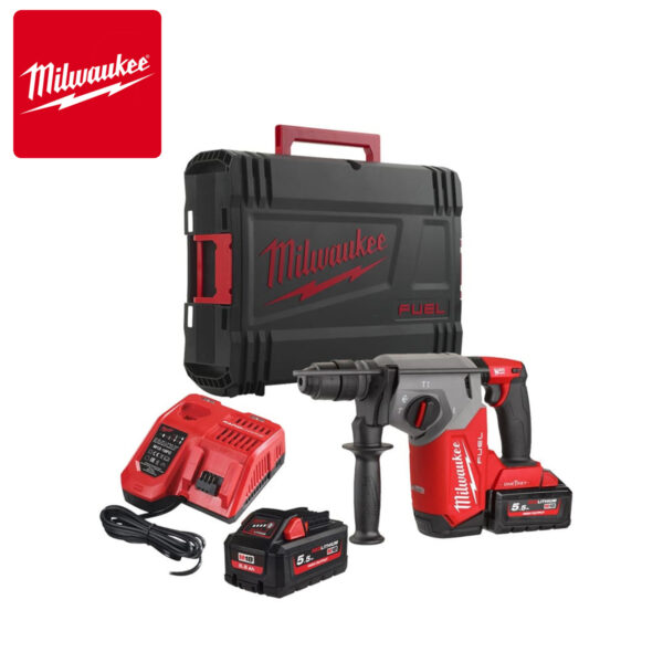 Aku udarna bušilica Milwaukee M18 ONEFHX-552X 4933478504 SDS-Plus 26mm 18V sa Fixtec steznom glavom dvije 5.5Ah baterije i punjačem u koferu